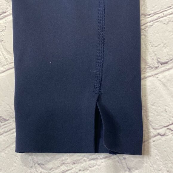 Spanx Seamless Slit Hem Ankle Leggings Navy Large - Picture 7 of 8